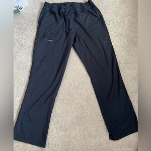 Womens charcoal/pewter Cherokee Workwear Revolution scrub pant -Mid rise tapered